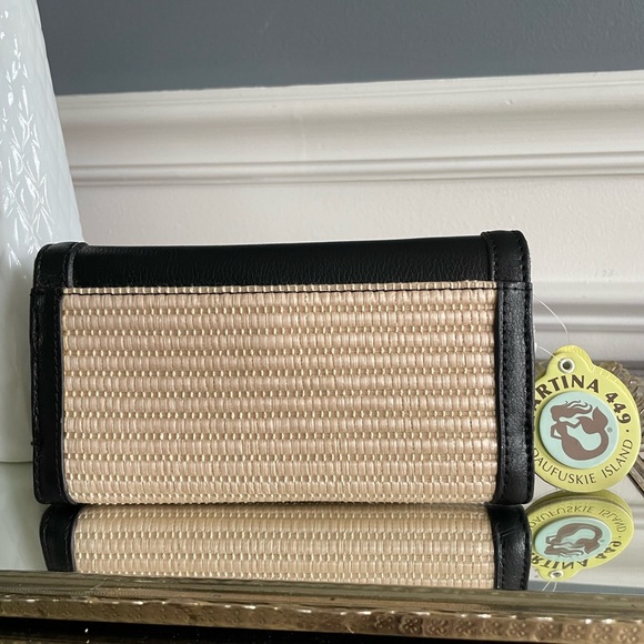 Spartina 449 Ebony Bamboo Chic Wallet - NEW - Picture 7 of 8